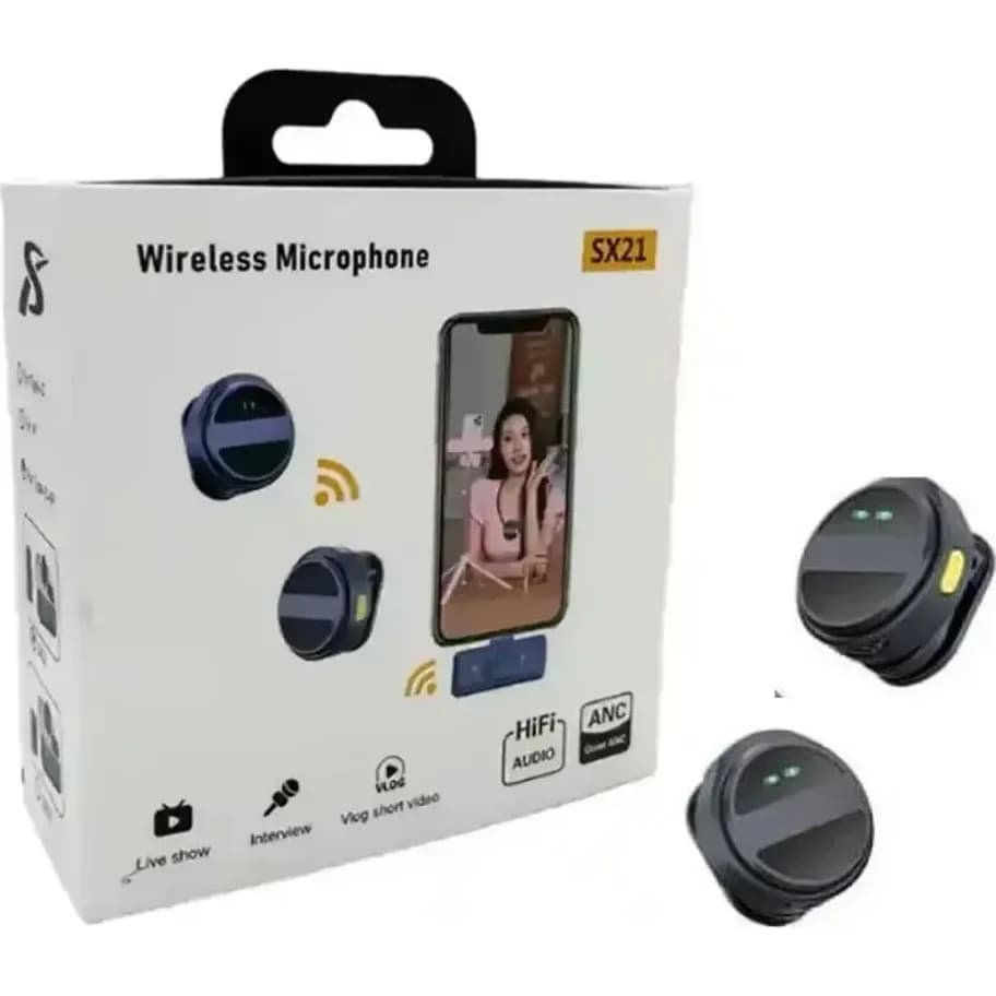 SX21 Wireless Dual Lavalier Microphone